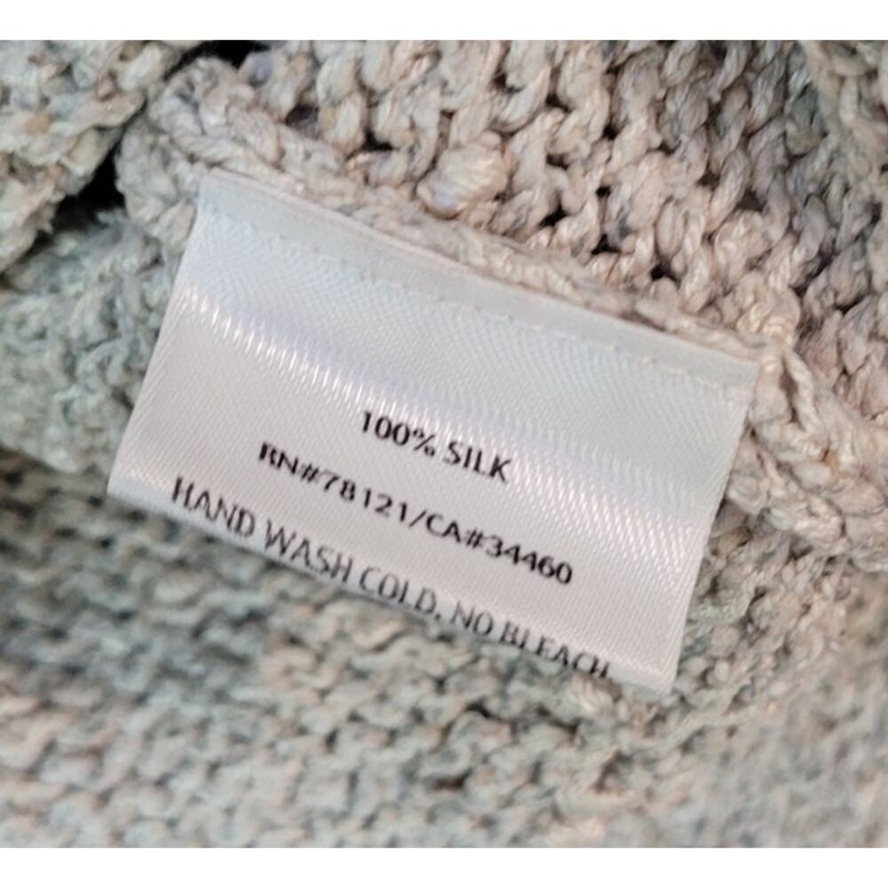 Eileen Fisher Silk Sequin Sweater Oatmeal PM - Picture 7 of 7